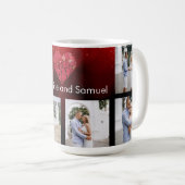 Sweet Memory Couple Photo and Editable Name Custom Koffiemok (Voorkant rechts)
