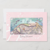 Sweet Mermaid Baby Shower Uitnodigingen (Voorkant)