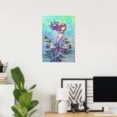 Sweet Mermaid Fantasy Art beroemd gemaakt door Mol Poster (Thuiskantoor)