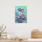 Sweet Mermaid Fantasy Art beroemd gemaakt door Mol Poster (Keuken)