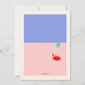 Sweet Mermaid Invitation Kaart (Achterkant)