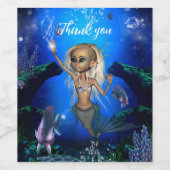 Sweet mermaid wijn etiket (Enkel label)
