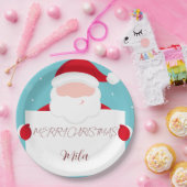 Sweet Merry-kerstballonpapier Borden Papieren Bordje (Feest)