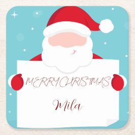 Sweet Merry kerstkerstkerstman Kartonnen Onderzetters