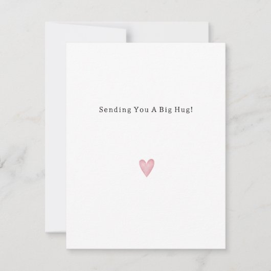 Sweet Message Big Hug Support Quote Card (Voorkant)
