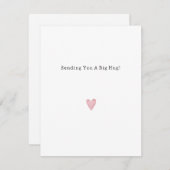 Sweet Message Big Hug Support Quote Card (Voorkant / Achterkant)