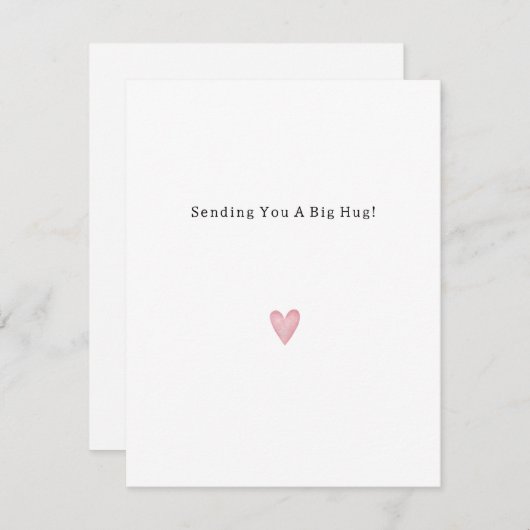 Sweet Message Big Hug Support Quote Card (Voorkant / Achterkant)