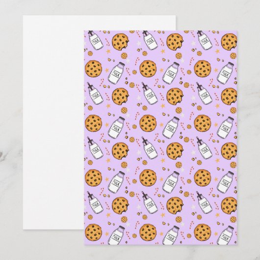 Sweet Milk and Cookies Holiday Party Invitation Kaart (Voorkant / Achterkant)