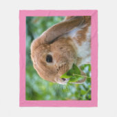 Sweet Mini Lop Bunny Rabbit Fleece Deken (Voorkant)