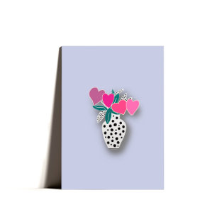Sweet Minimal Heart Bouquet Valentijns Kaart