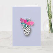 Sweet Minimal Heart Bouquet Valentijns Kaart (Voorkant)