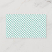 Sweet Mint Gingham Baby shower Luier Raffle Informatiekaartje (Achterkant)