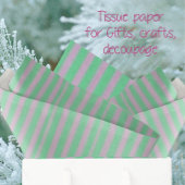 Sweet Mint Green Pink Stripe Christmas Holiday Tissuepapier