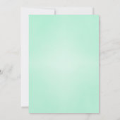 Sweet Mint Green Poster Style Weddenschap Kaart (Achterkant)