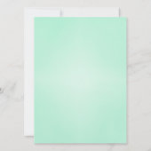 Sweet Mint Green Poster Style Wedding Invitting Kaart (Achterkant)