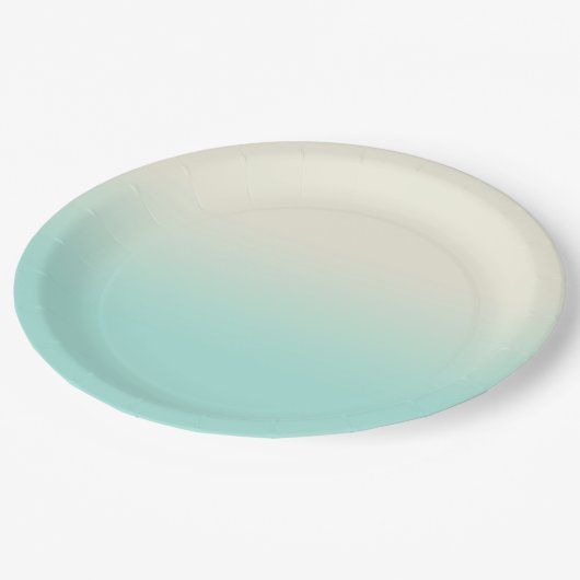Sweet Mint & Ivory Gradient Ombre Papieren Bordje (Gekanteld)
