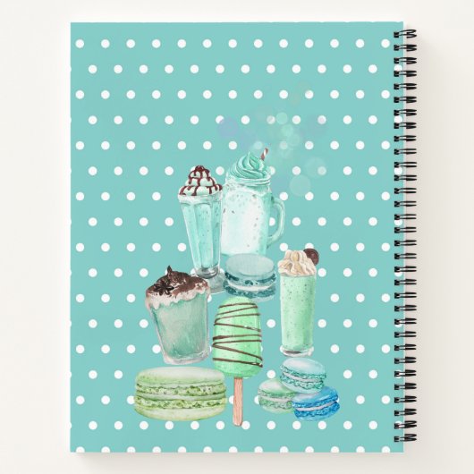 Sweet Mint Pattern Recipes Notitieboek (Achterkant)