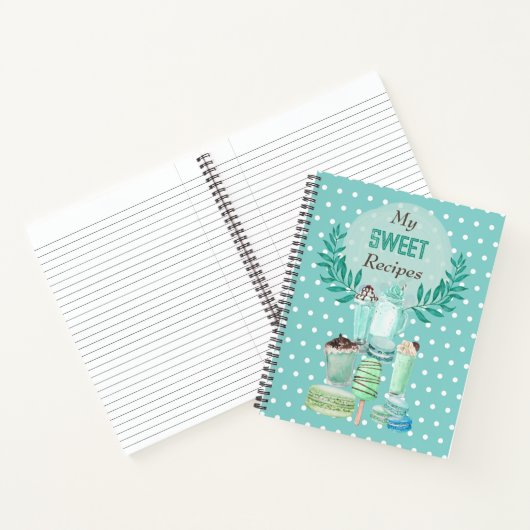Sweet Mint Pattern Recipes Notitieboek (Binnen)