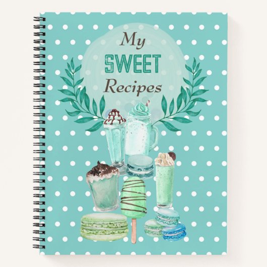 Sweet Mint Pattern Recipes Notitieboek (Voorkant)