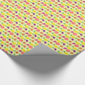 Sweet Mix Snoep Pattern Yellow Cadeaupapier (Hoek)