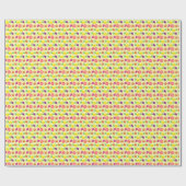 Sweet Mix Snoep Pattern Yellow Cadeaupapier (Vlak)