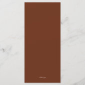 Sweet Mocha & Green Wedding Reception Menus Menu (Achterkant)