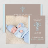 Sweet & Modern Baptism Baby Uitnodiging (Voorkant / Achterkant)