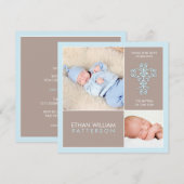 Sweet & Modern Baptism Baby Uitnodiging (Voorkant / Achterkant)