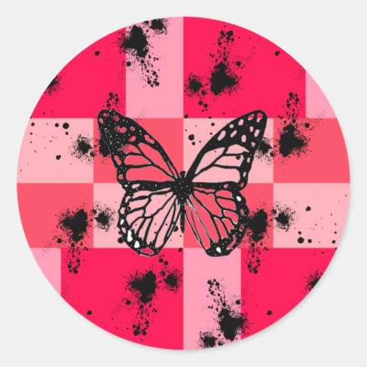 Sweet Modern candy abstract art Ronde Sticker (Voorkant)