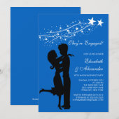Sweet Modern Couple in Love Verloving Invitations Kaart (Voorkant / Achterkant)