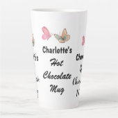 Sweet Modern Custom Name Script Hot Chocolate Latte Mok (Voorkant)