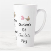 Sweet Modern Custom Name Script Hot Chocolate Latte Mok (Rechts)