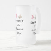 Sweet Modern Custom Name Script Hot Chocolate Matglas Bierpul (Voorkant rechts)