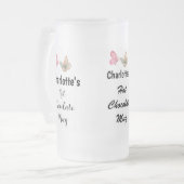 Sweet Modern Custom Name Script Hot Chocolate Matglas Bierpul (Voorkant links)
