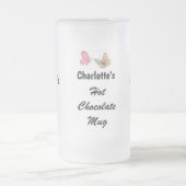 Sweet Modern Custom Name Script Hot Chocolate Matglas Bierpul (Center)