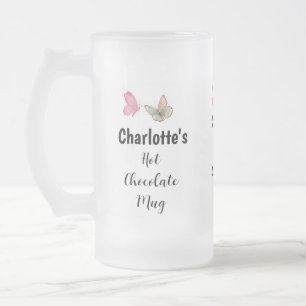Sweet Modern Custom Name Script Hot Chocolate Matglas Bierpul