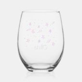 Sweet Modern Flower Design Wijnglas Zonder Voet (Achterkant)