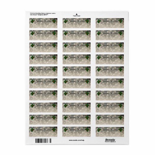 Sweet, Modern Kerstmis Etiket (Full Sheet)