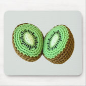 Sweet Modern Minimal Green Crochet Kiwi Fruit Muismat (Voorkant)