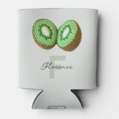 Sweet Modern Minimal Green Crochet Kiwi Naam Blikjeskoeler (Voorkant)