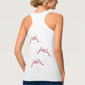Sweet Modern Retro Valentijnsdag RED Bows Tanktop (Achterkant)