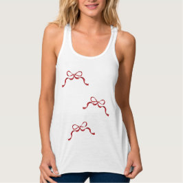 Sweet Modern Retro Valentijnsdag RED Bows Tanktop