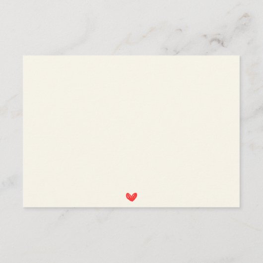 Sweet Modern Script Coquette Bow Registry Informatiekaartje (Achterkant)