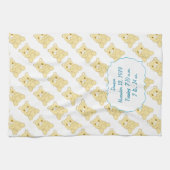 Sweet Modern Teddy Bear Baby shower Gifts Theedoek (Horizontaal)