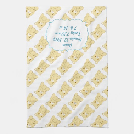 Sweet Modern Teddy Bear Baby shower Gifts Theedoek (Verticaal)