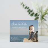 Sweet Modern Wedding Save the Date Foto Briefkaart (Staand voorkant)