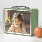 Sweet Modest Design Girl Eating a Sandwich (In situ)