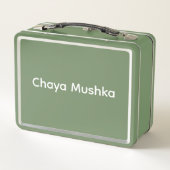 Sweet Modest Design Girl Eating a Sandwich (Achterkant)