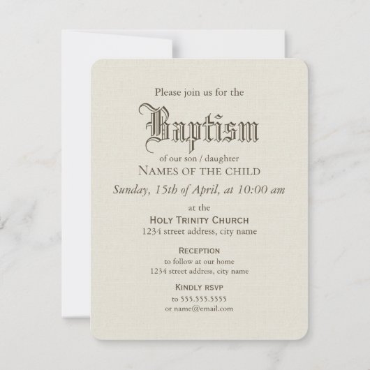 Sweet moeder en baby CC0980 Baptism Uitnodiging (Achterkant)