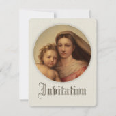 Sweet moeder en baby CC0980 Baptism Uitnodiging (Voorkant)